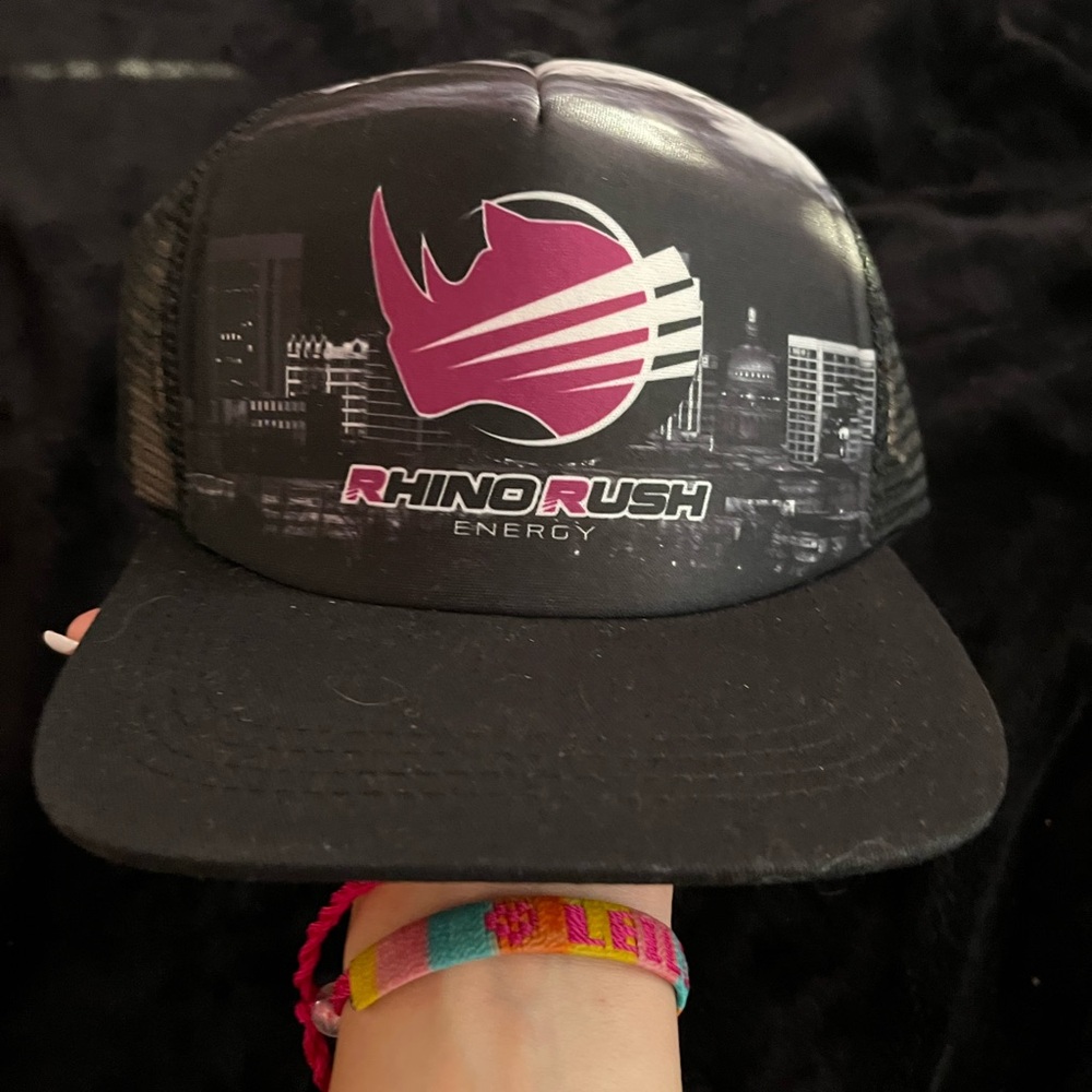 Rhino Rush Energy Black Trucker Hat
